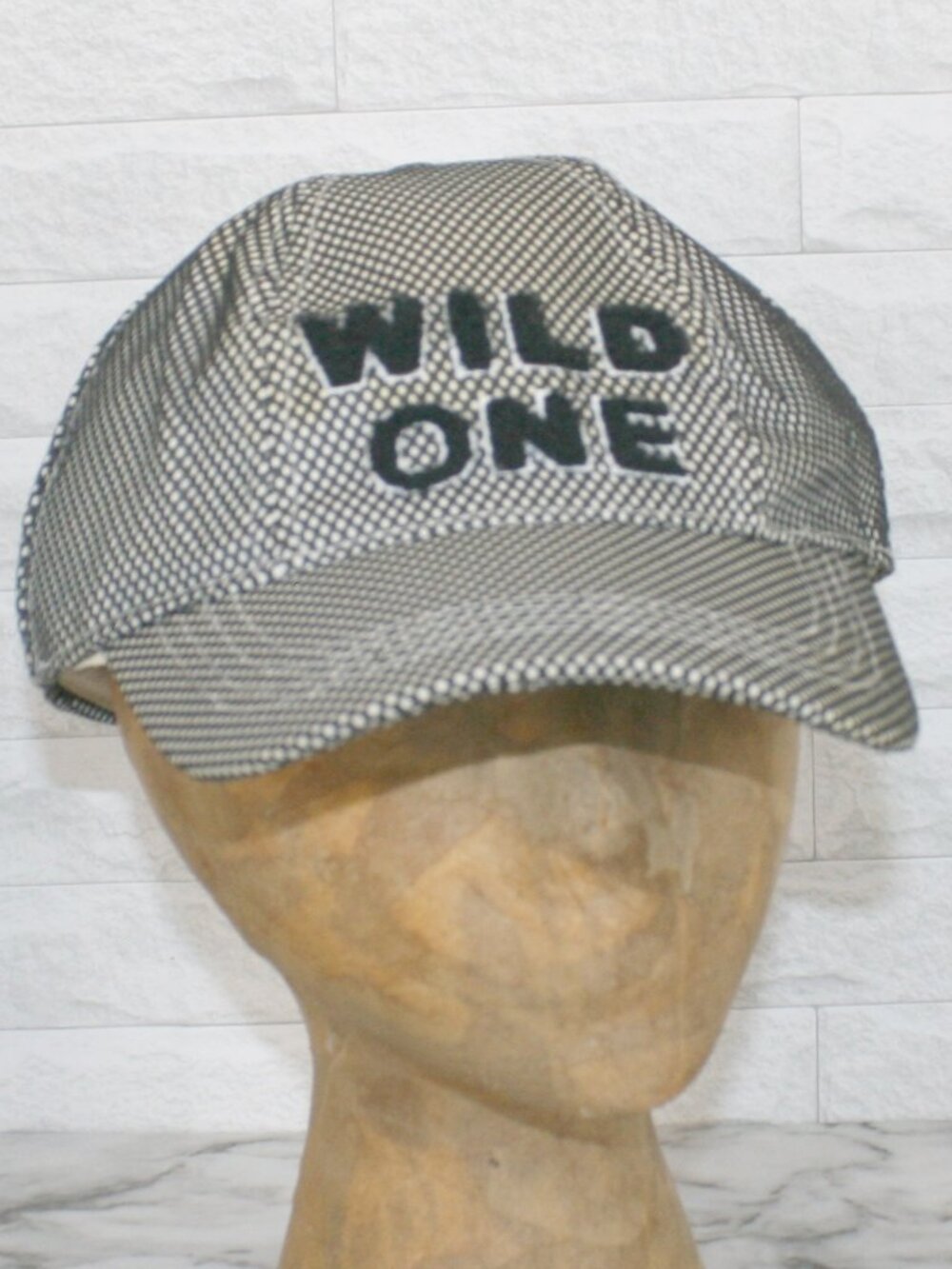 I. SHALOM Wild One Baseball Cap Tweed Embellished Trucker Hat Black Unisex